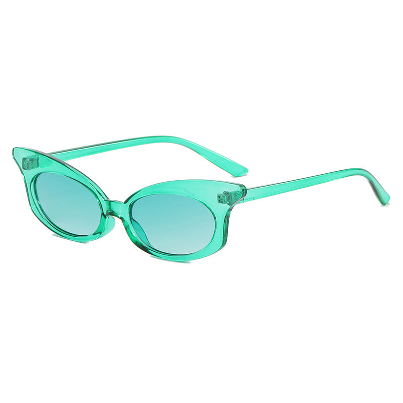 Women Cat-Eye Sunglasses with Transparent Frame and UV Protection Bowlift