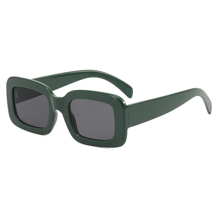 Retro Chunky Rectangular Acetate Sunglasses with Polarized Full UV Protection Bowlift