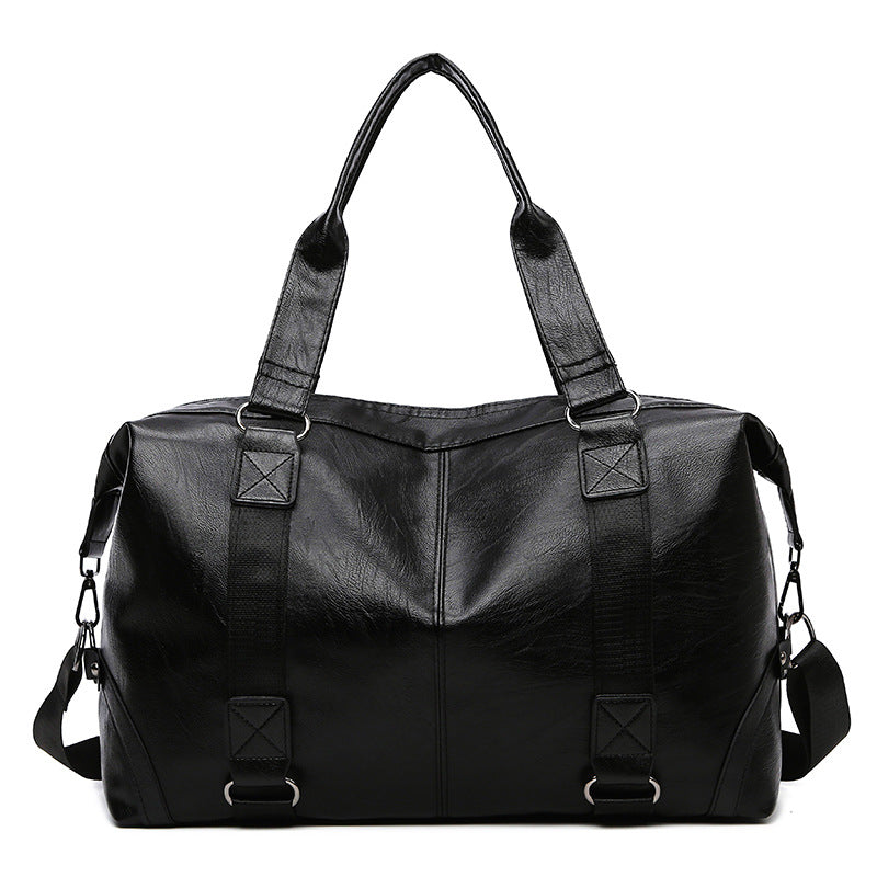 Luxurious Leather Weekend Duffel Bag Bowlift