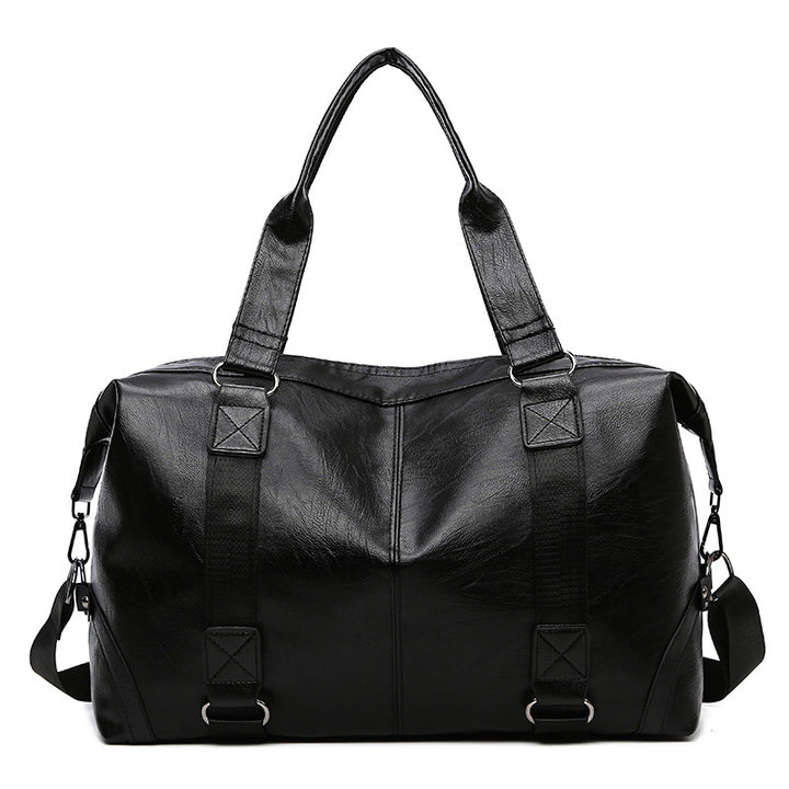 Luxurious Leather Weekend Duffel Bag Bowlift