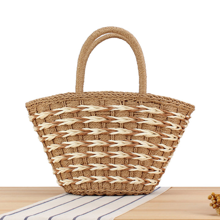 Basket bag with decorative braided design Bowlift