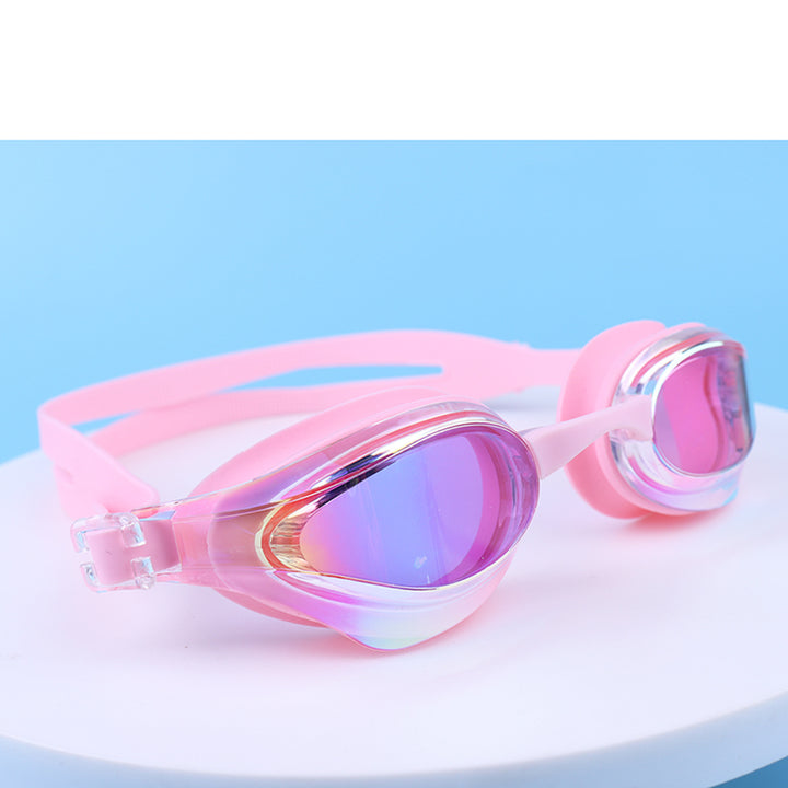Sports swimming goggles with adjustable headband and anti-fog technology Bowlift