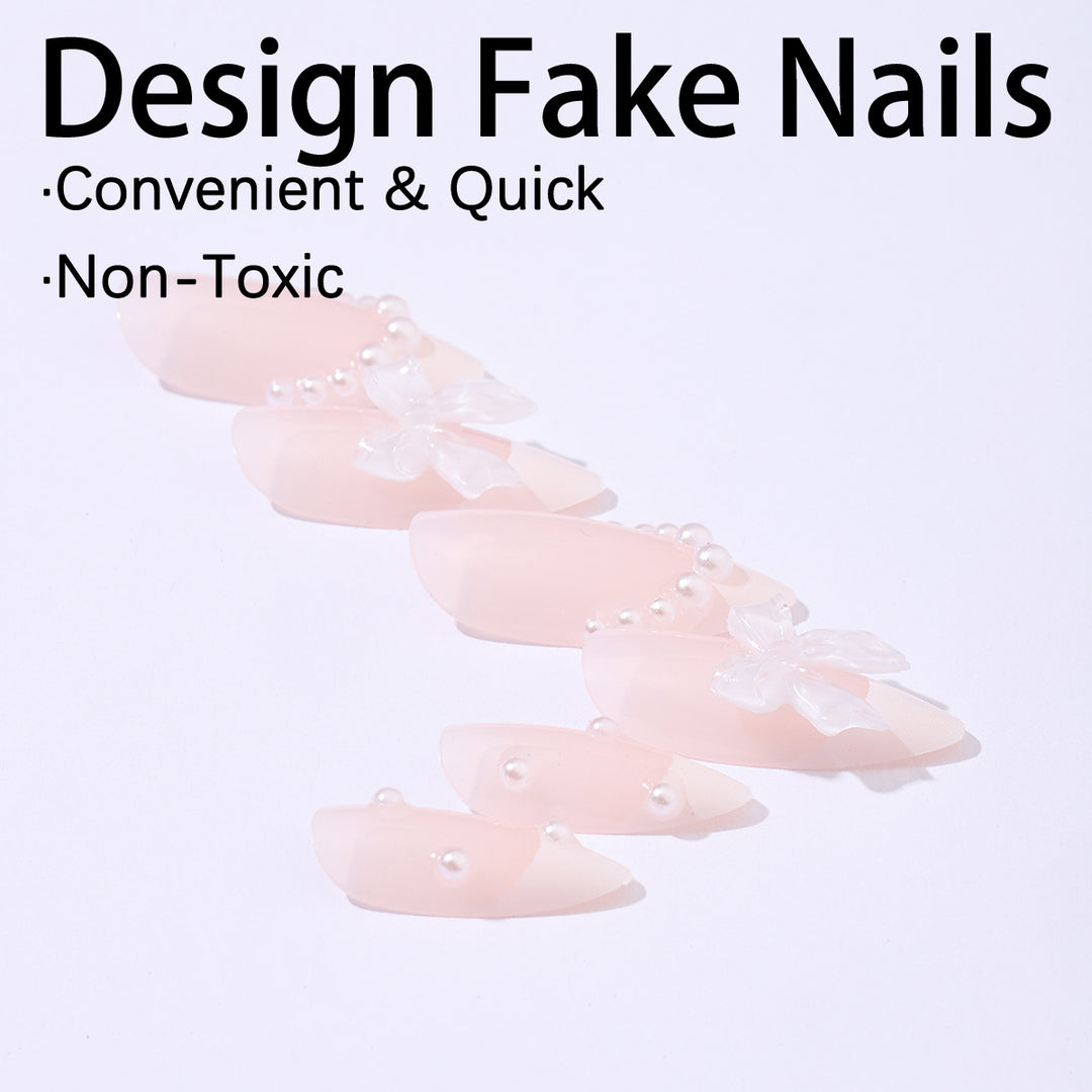 Artificial nail set with luxurious embellishments and sparkling details Bowlift