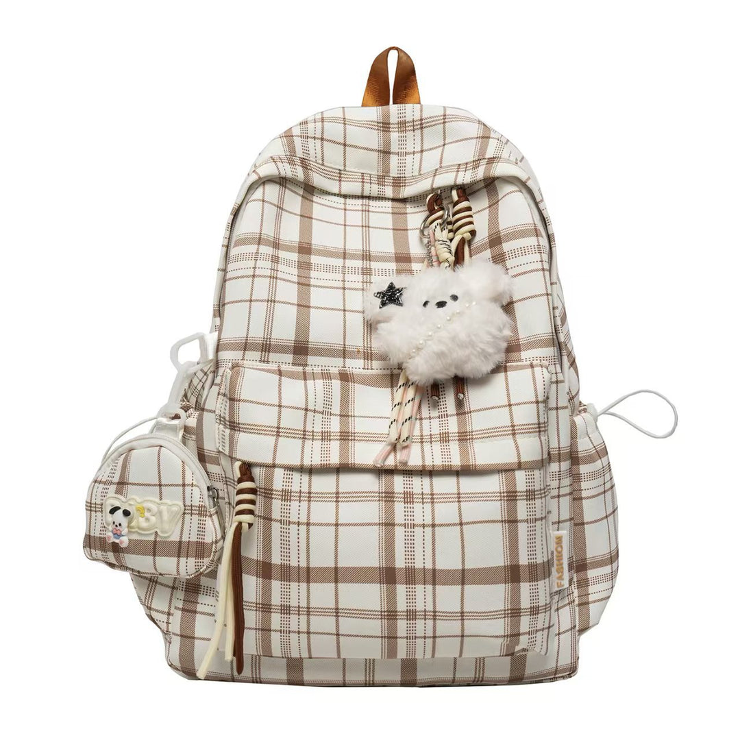 Playful Plaid Design Backpack Bowlift
