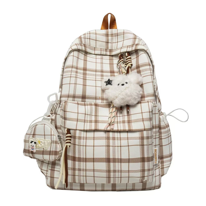 Playful Plaid Design Backpack Bowlift
