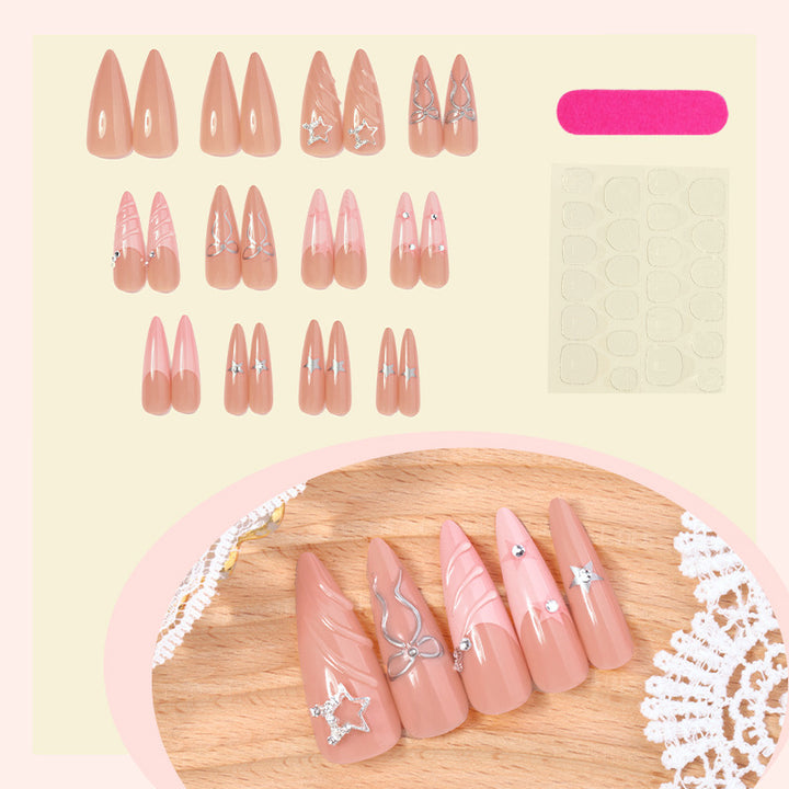 Nail set with glamour design Bowlift