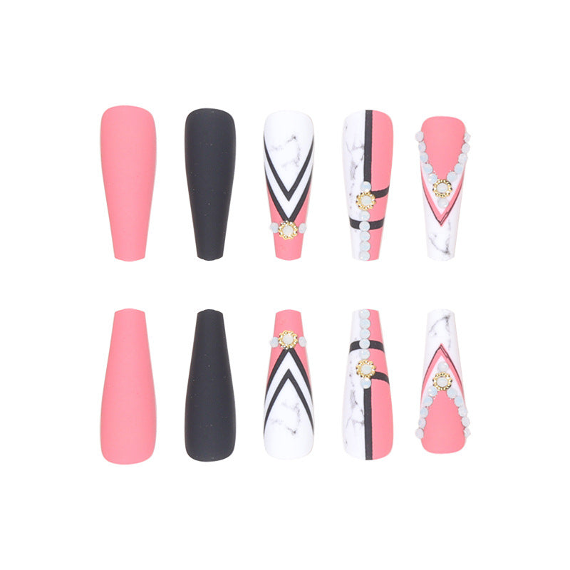 Glamorous Marble-Inspired Stiletto Nail Art Bowlift