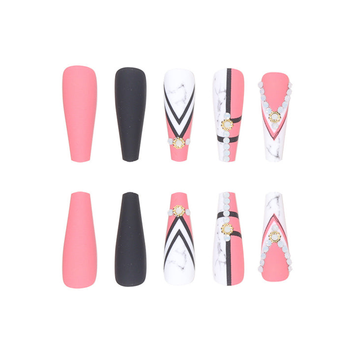 Glamorous Marble-Inspired Stiletto Nail Art Bowlift