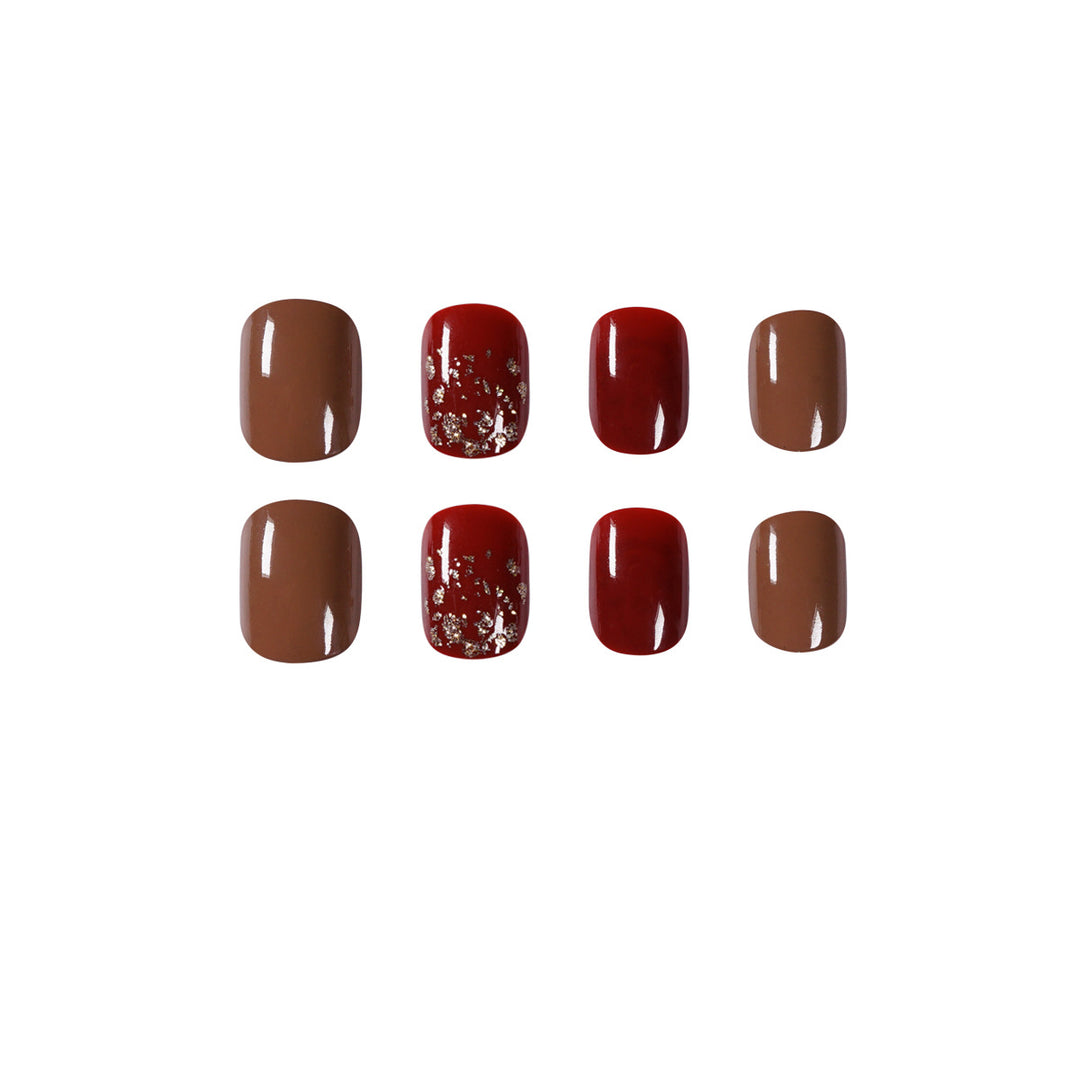 Artful Nail Art with Glitter Accents Bowlift