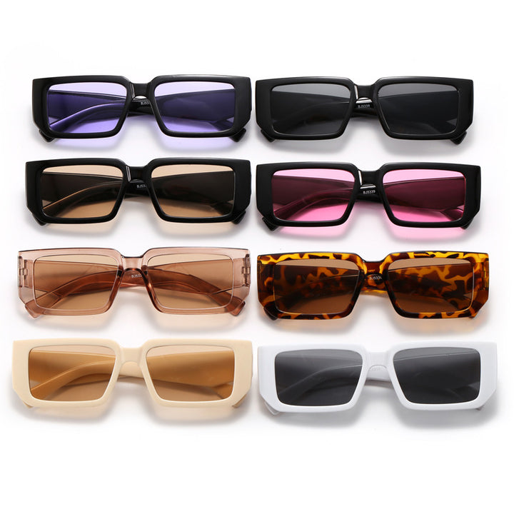 Women's Fashion Rectangular Sunglasses with Fancy Frame Bowlift