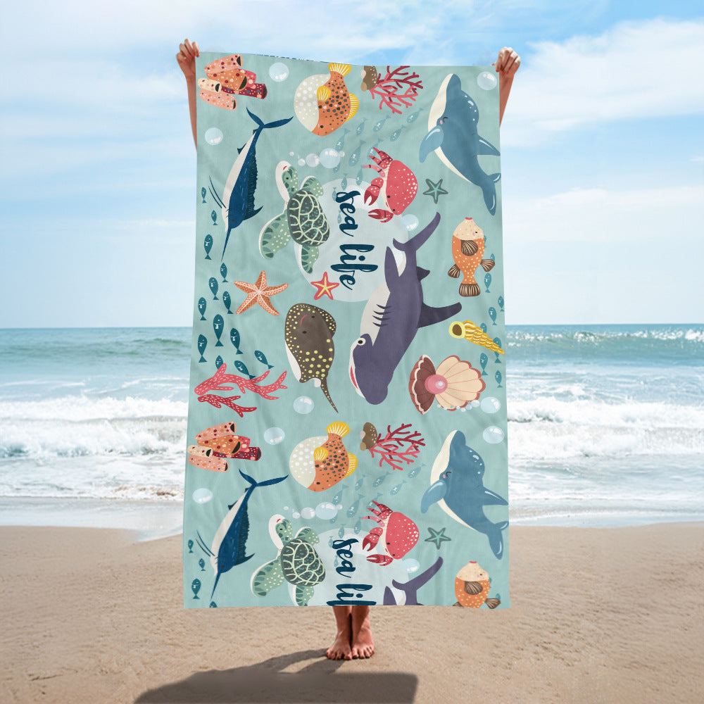 Beach towel with creative turtle design Bowlift
