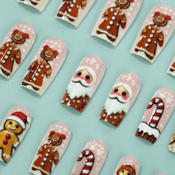 Christmas art nails with festive designs Bowlift