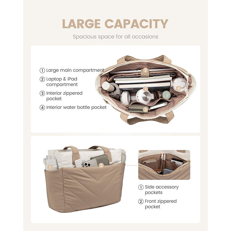 Elegant and Functional Tote Bag with Removable Interior Compartment Bowlift