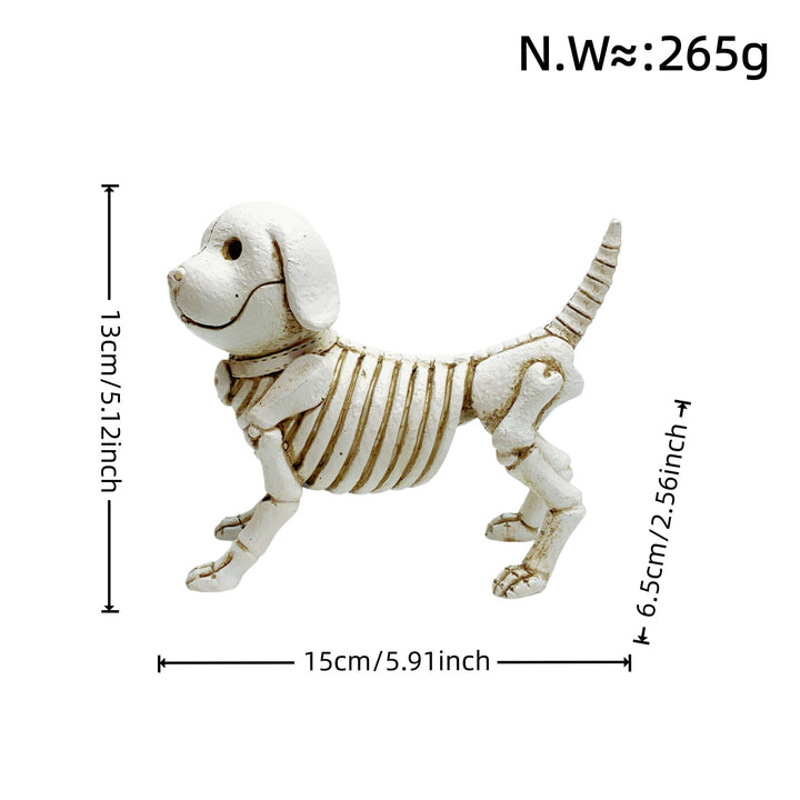 Decorative Dog Skeleton Figurine Bowlift