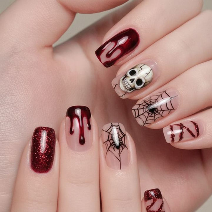 Gothic Halloween-Themed Nail Art Set Bowlift