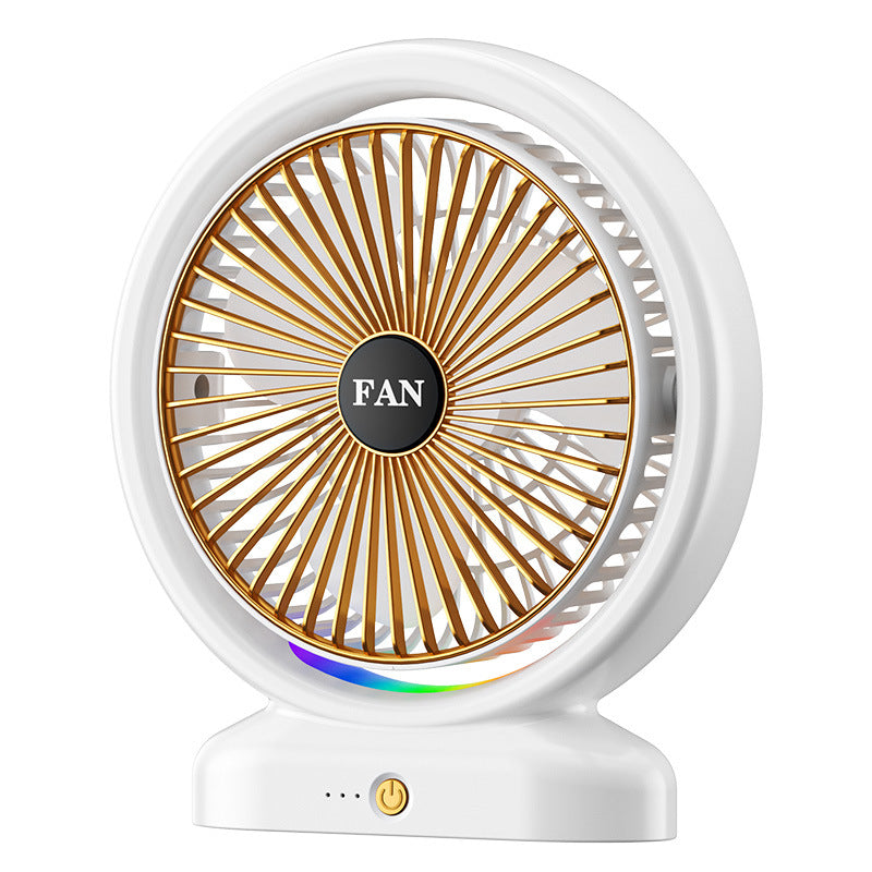 Unisex Portable Air Circulation Fan with LED Ambient Lighting Bowlift