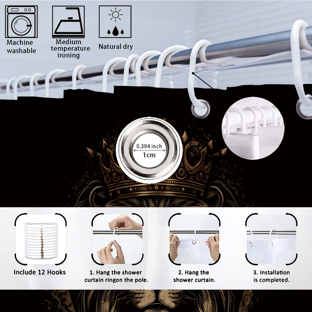 Digital Lion Themed Bathroom Set Bowlift