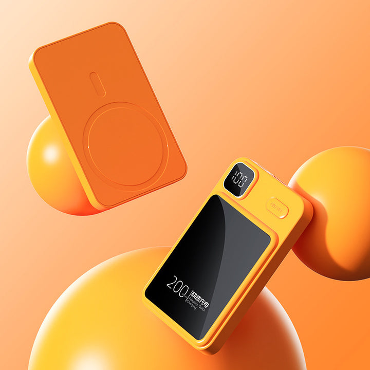Portable power bank with inductive charging technology and digital display Bowlift