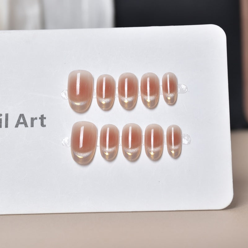 Elegant Glossy Press-On Nail Extensions Bowlift