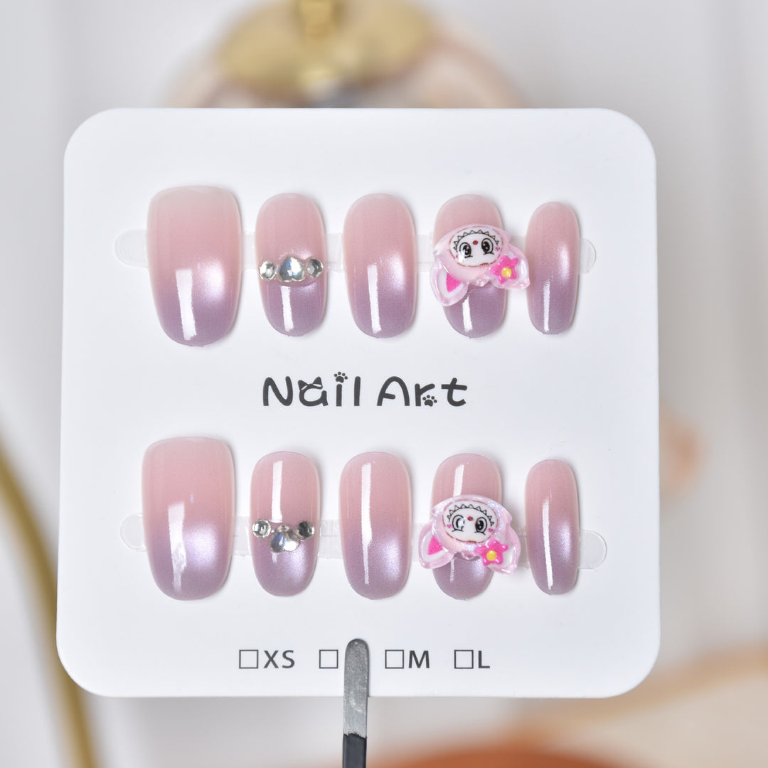 Creative Themed Press-On Nail Art Bowlift
