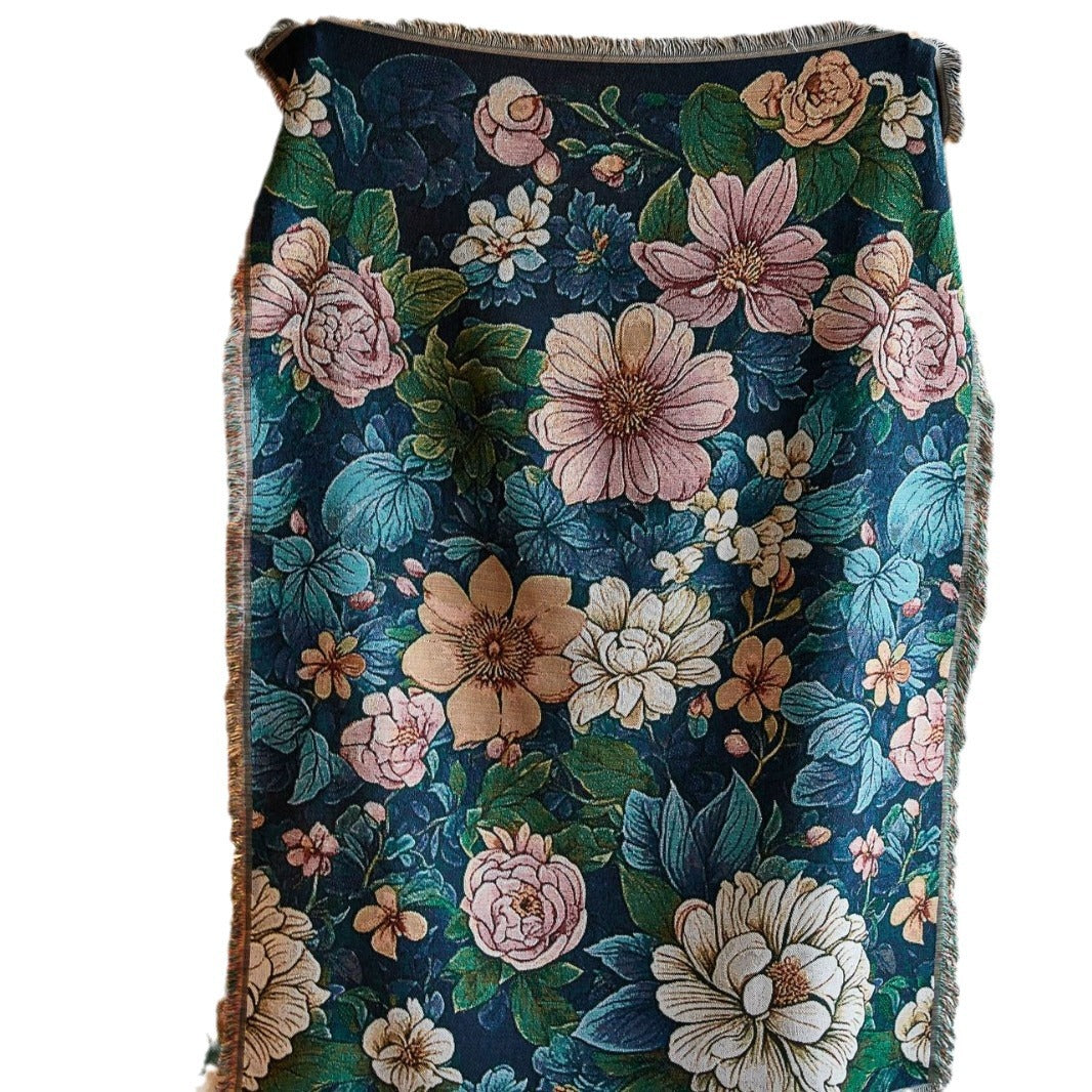 Floral-Inspired Decorative Throw Blanket