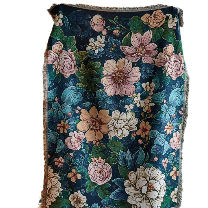 Floral-Inspired Decorative Throw Blanket