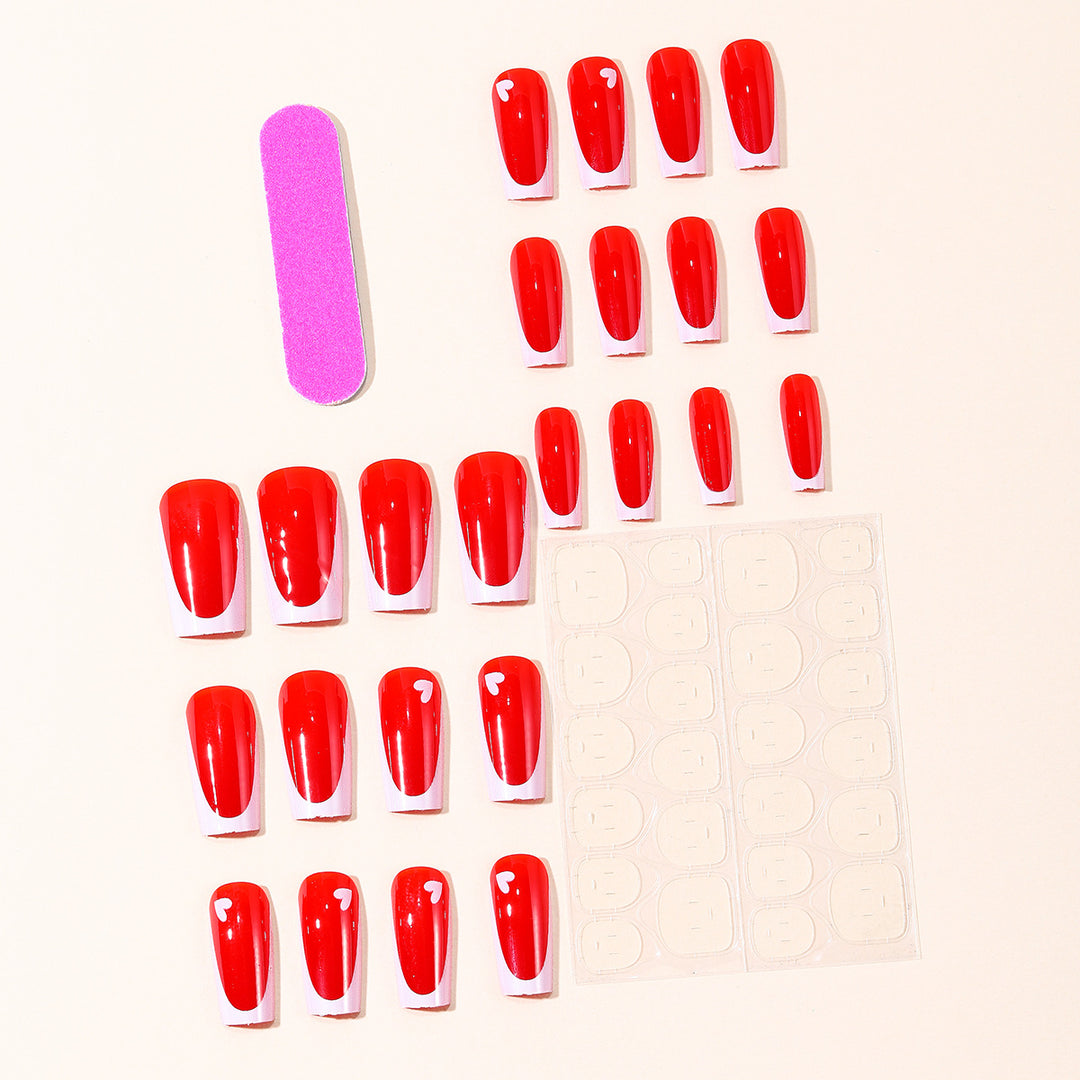 Romantic Heart-Themed Nail Art Extensions Bowlift