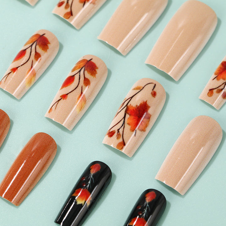 Artificial Nails Set with Seasonal Flower Designs Bowlift