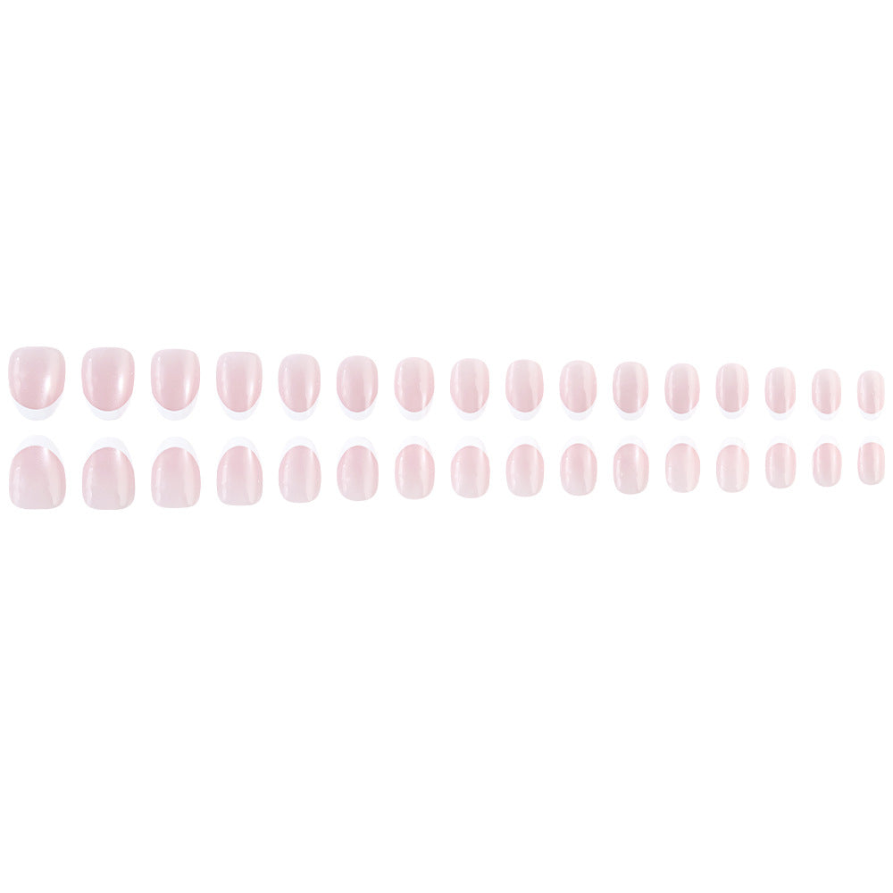 Elegant French Tip Press-On Nails Bowlift 1787542595