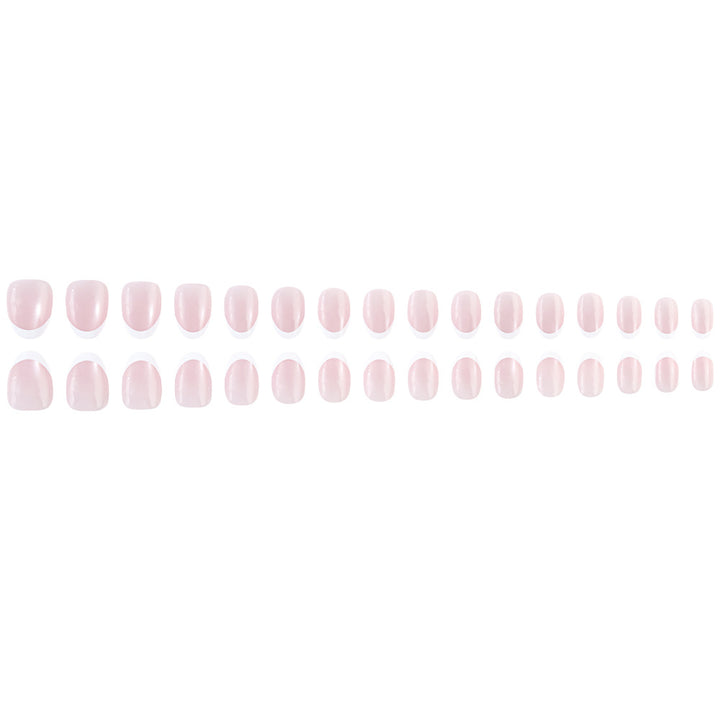 Elegant French Tip Press-On Nails Bowlift 1787542595
