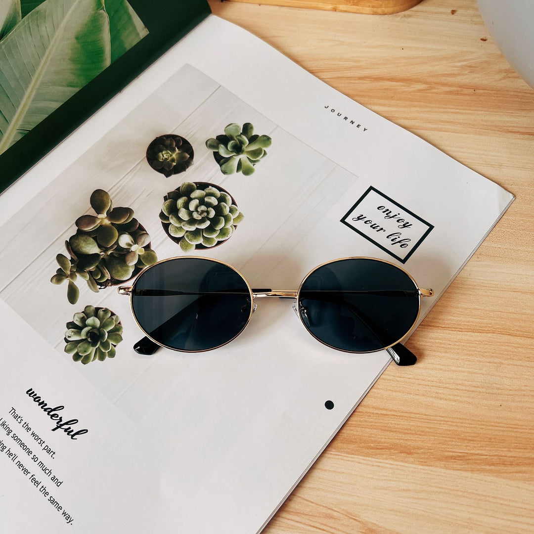 Retro Oval Frame Sunglasses Bowlift