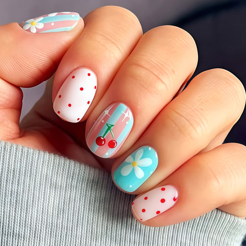 Creative Floral Themed Nail Art Set Bowlift