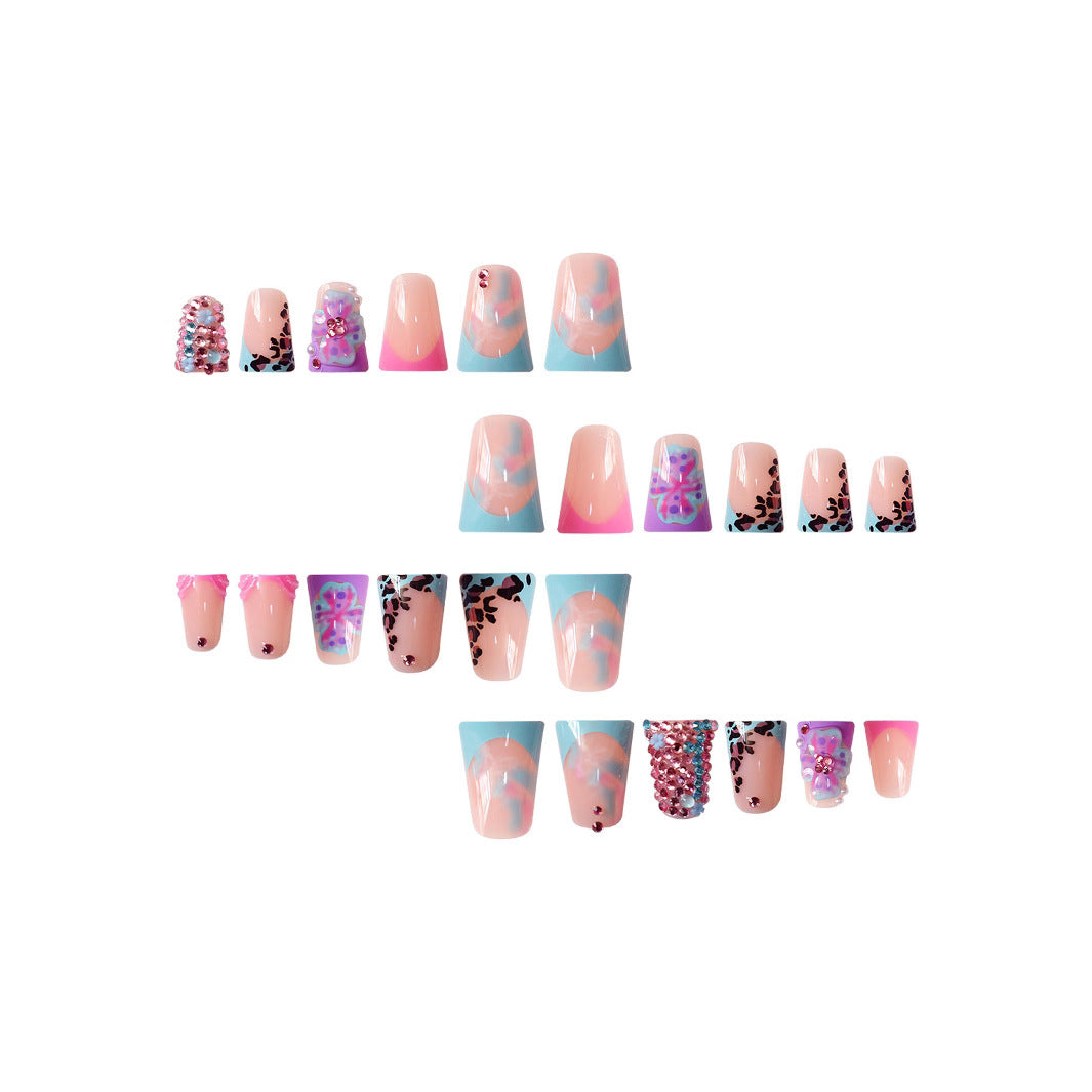 Artistic 3D Floral Press-On Nail Extensions Bowlift