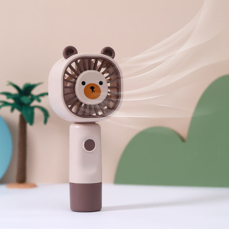 Women Portable Hand Fan in Bear Design Bowlift