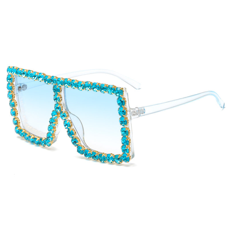 Women's striking square sunglasses with sparkling appliques Bowlift