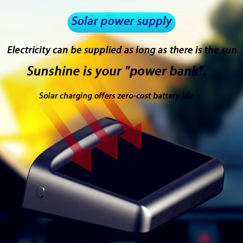 Solar-Powered Windshield Head-Up Display Speedometer With Gps Compass
