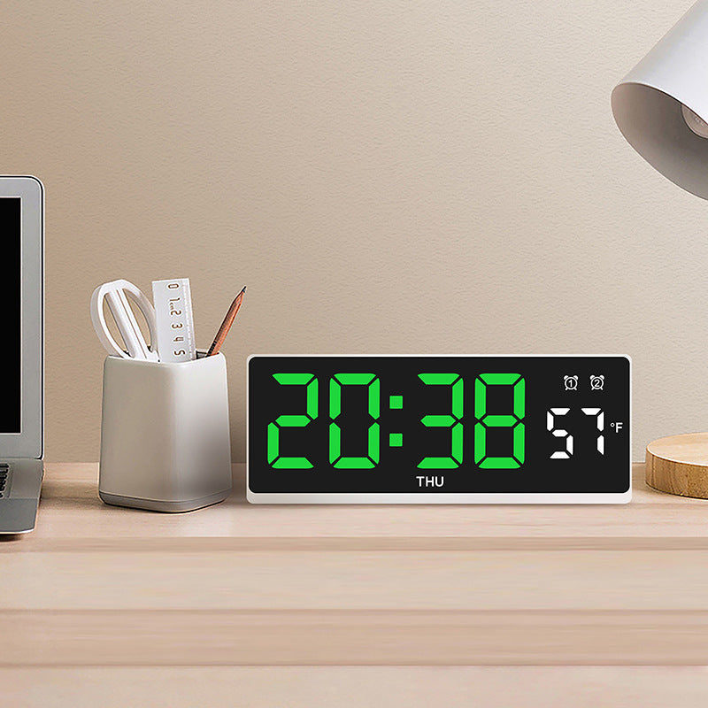 Digital alarm clock with large LED display and weather forecast Bowlift