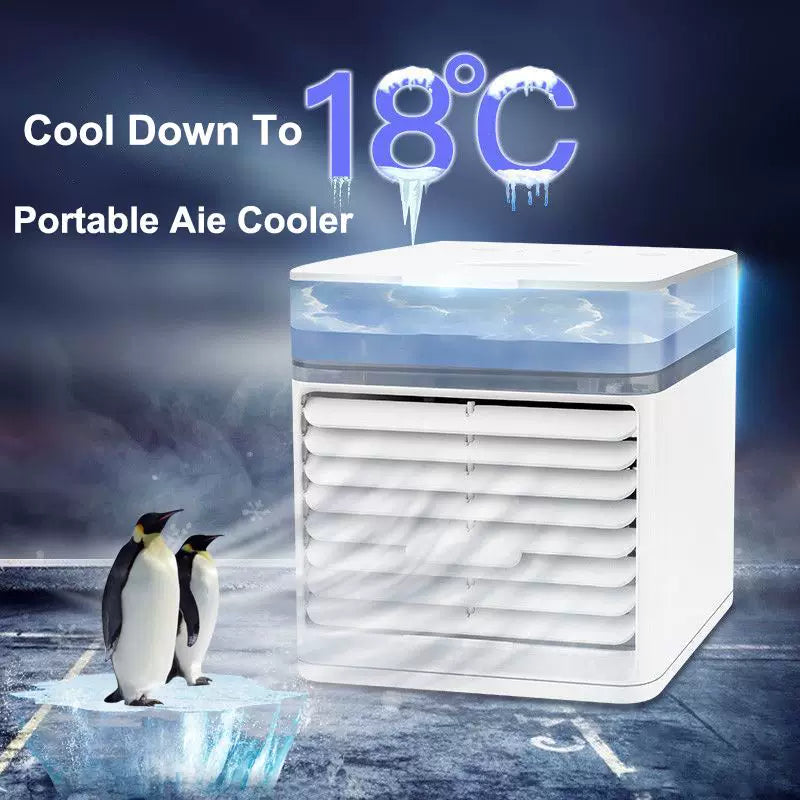 Unisex one-size compact desktop evaporative air cooler with removable top filling container and adjustable directional louvers Bowlift