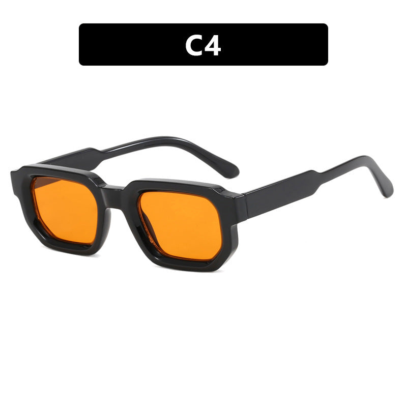 Women's fashionable rectangular sunglasses in a trendy design with clear accents Bowlift