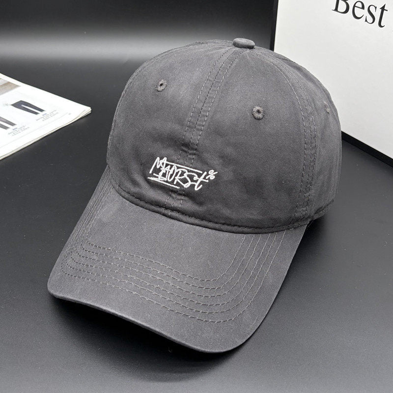 Men's Casual Stitch-Embellished Baseball Cap Bowlift