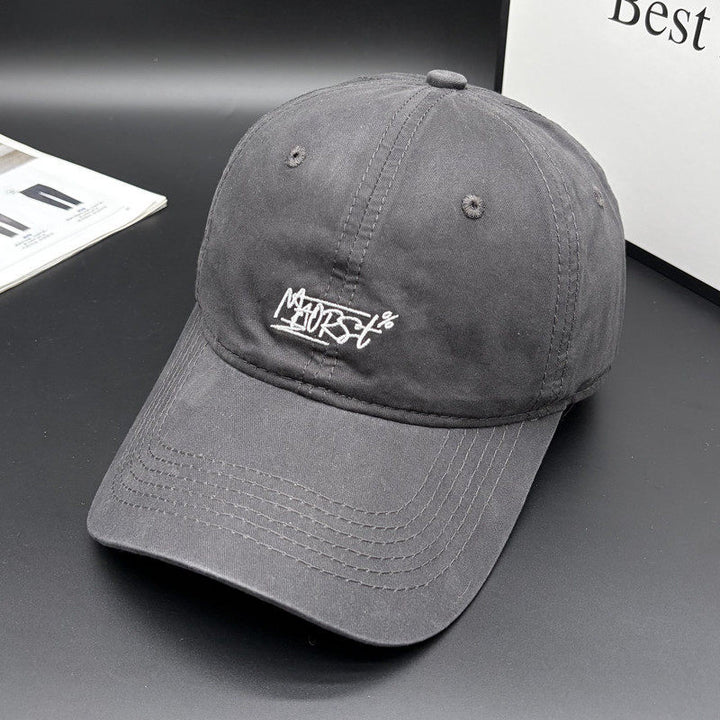 Men's Casual Stitch-Embellished Baseball Cap Bowlift