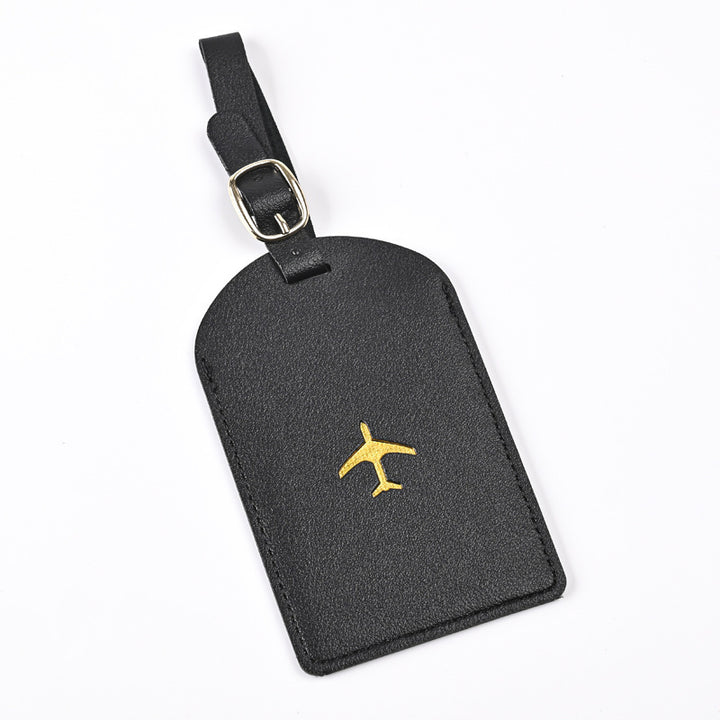 Vegan Leather Embossed Airplane Luggage Tag Bowlift
