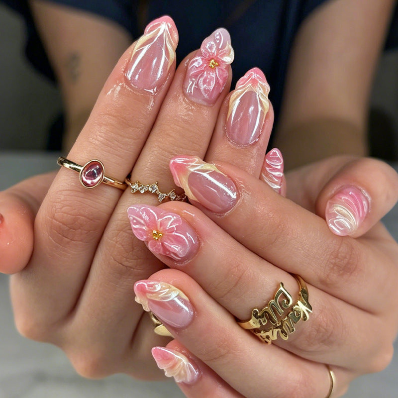 Decorative Press-On Nail Art Set Bowlift 1788495816