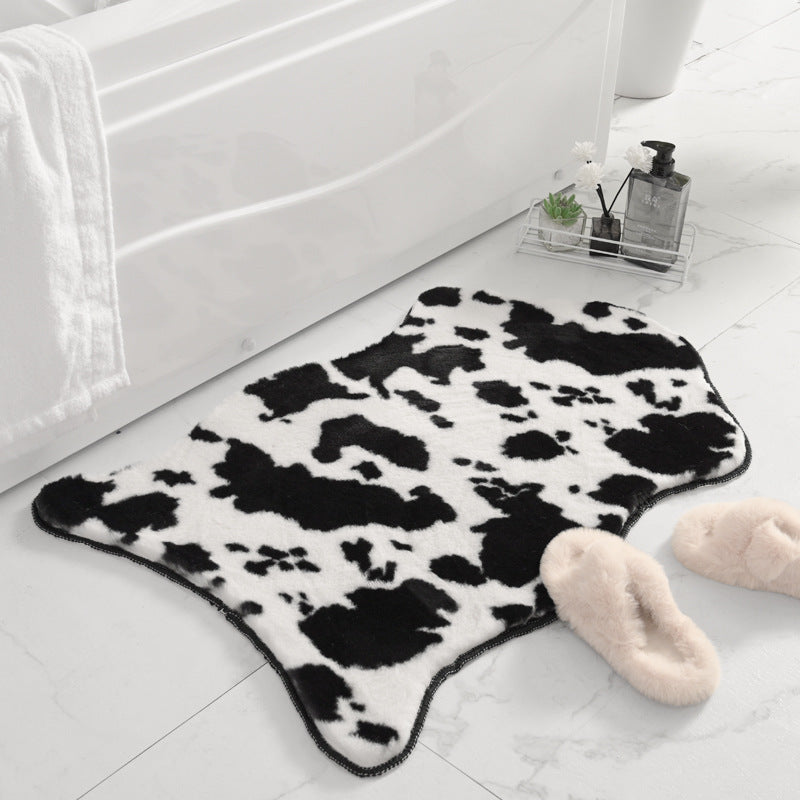 Plush Animal Print Bath Rug