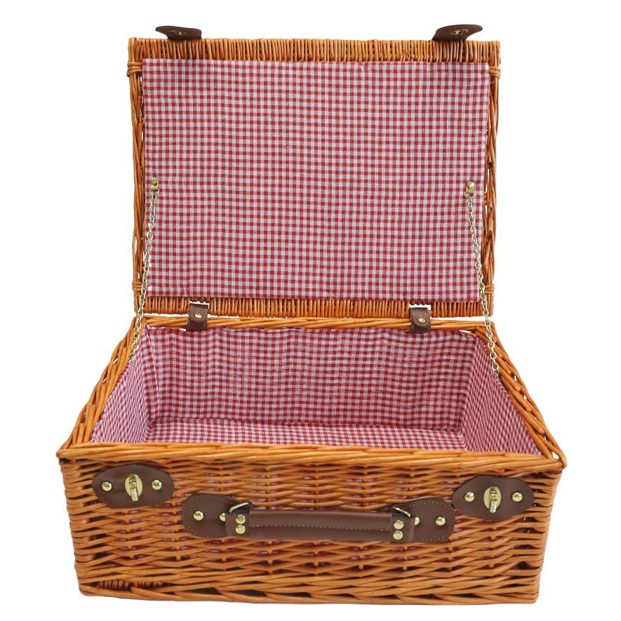 Women’s picnic basket with decorative lattice pattern and practical folding lid Bowlift