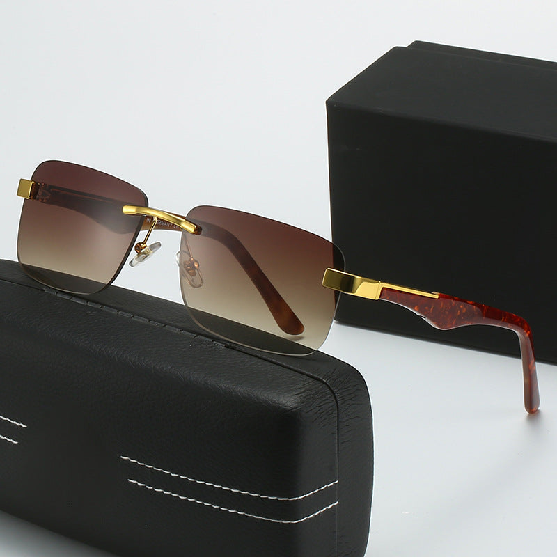 Women’s fashionable half-frame glasses with elegant metal and plastic mix Bowlift
