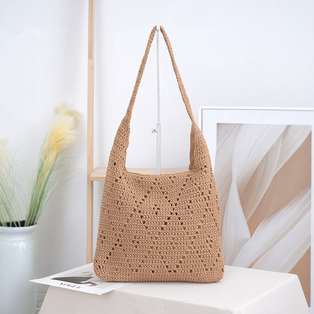 Handcrafted straw shoulder bag Bowlift