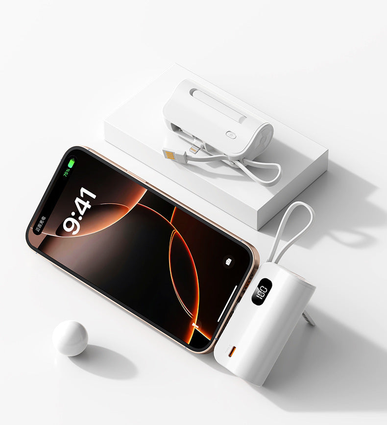 Portable charger with integrated digital display and fast charging function Bowlift
