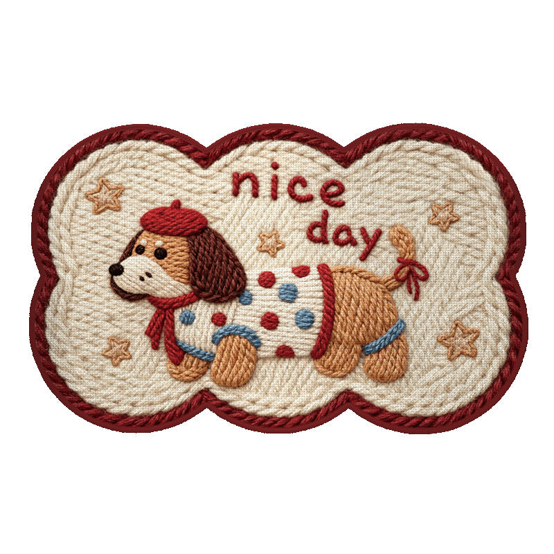 Adorable Dog-Themed Area Mat Bowlift
