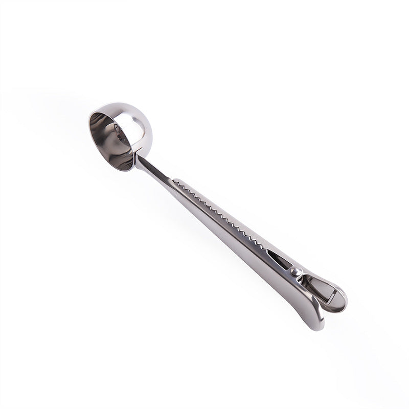 Professional Stainless Steel Coffee Measuring Scoop with Clip Bowlift